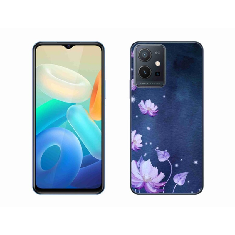 Gél tok mmCase a Vivo Y55 5G-hez - virághullás