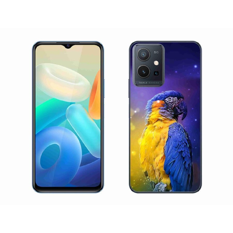 Gél tok mmCase a Vivo Y55 5G készülékhez - papagáj ara 1