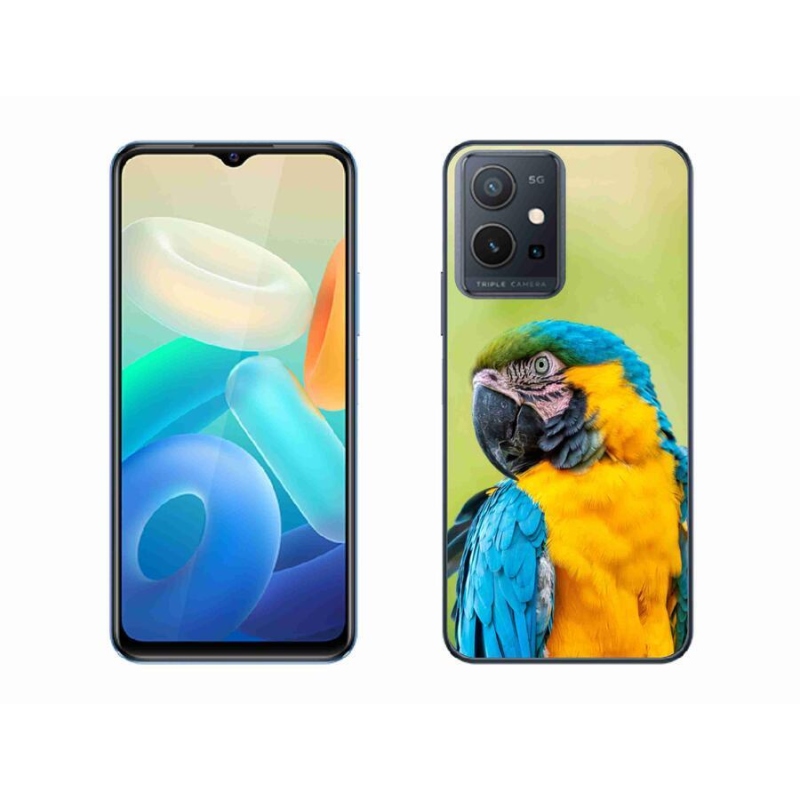 Gél tok mmCase a Vivo Y55 5G készülékhez - papagáj ara 2