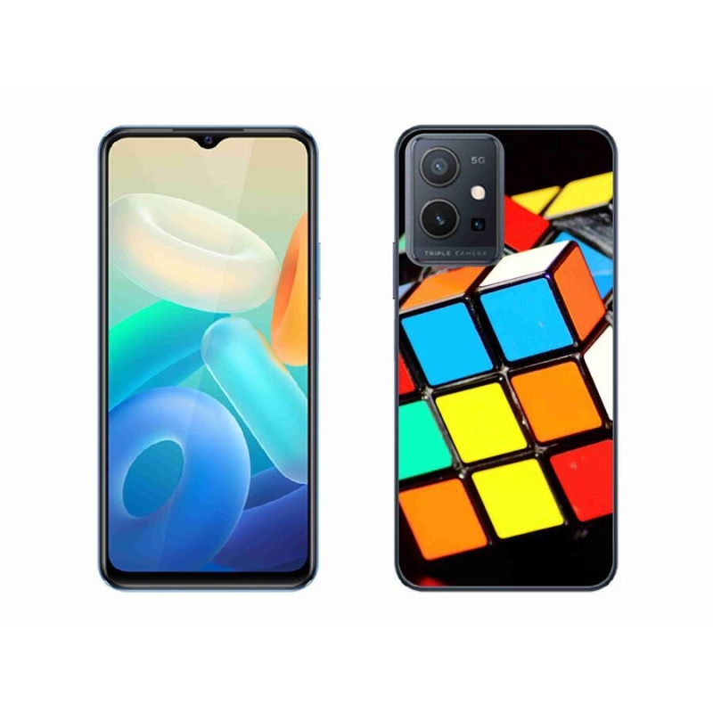 Gél tok mmCase a Vivo Y55 5G-hez - Rubik-kocka