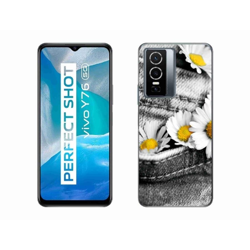 Gél tok mmCase mobiltelefonhoz Vivo Y76 5G - százszorszépek