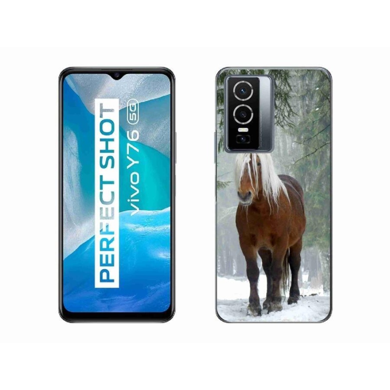 Gél tok mmCase a Vivo Y76 5G-hez - ló az erdőben