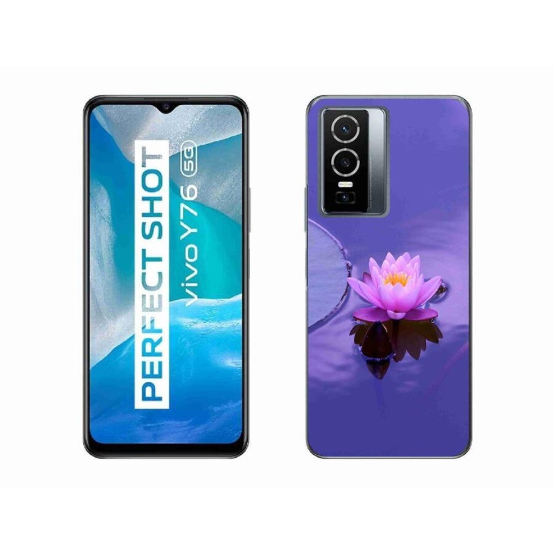Gél tok mmCase mobiltelefonhoz Vivo Y76 5G - virág a felszínen