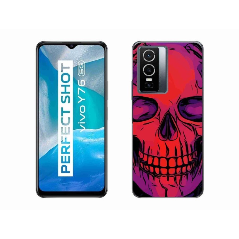 Gél tok mmCase a Vivo Y76 5G készülékhez - koponya