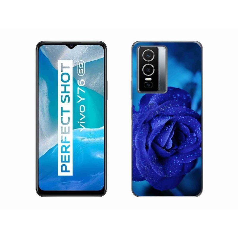 Gél tok mmCase a Vivo Y76 5G készülékhez - kék rózsa