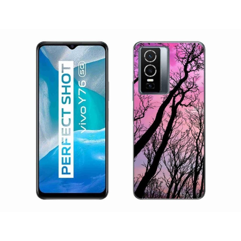 Gél tok mmCase a Vivo Y76 5G-hez - kidőlt fák