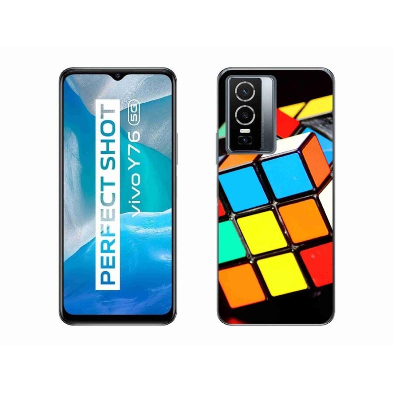 Gél tok mmCase a Vivo Y76 5G-hez - Rubik-kocka