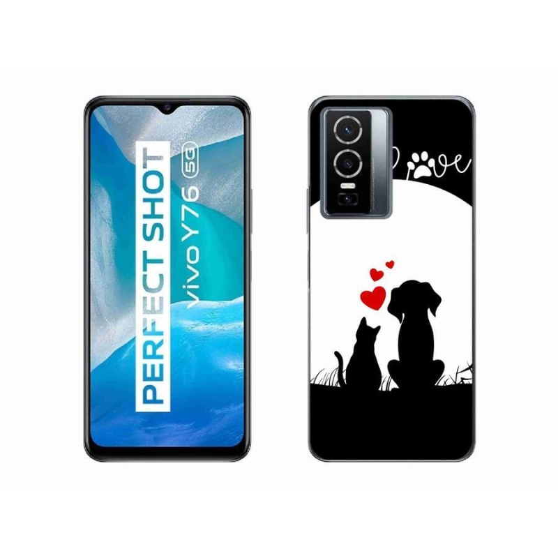 Gél tok mmCase a Vivo Y76 5G-hez - állati szeretet