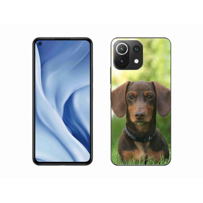 Gél tok mmCase a Xiaomi 11 Lite 5G NE-hez - barna tacskó