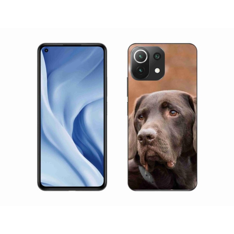 Gél tok mmCase a Xiaomi 11 Lite 5G NE-hez - barna labrador