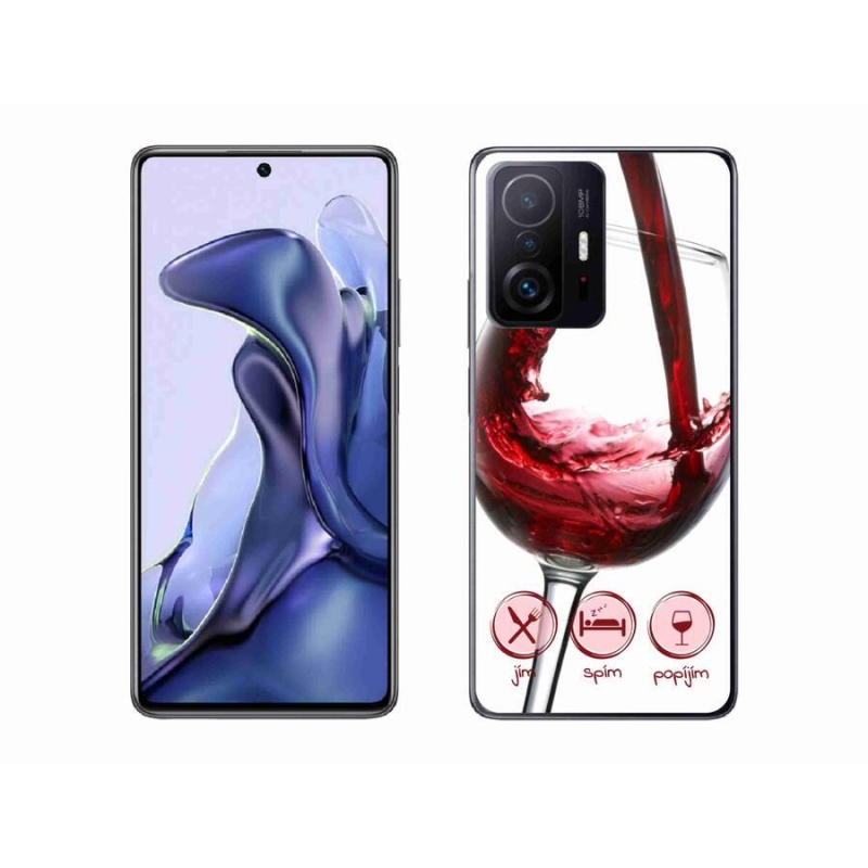 Gél tok mmCase a Xiaomi 11T-hez - borospohár piros