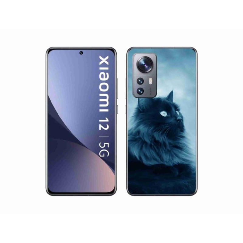 Gél tok mmCase a Xiaomi 12-hez - fekete macska 1