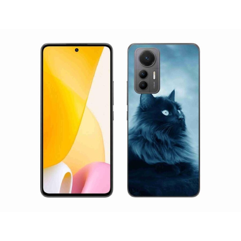 Gél tok mmCase a Xiaomi 12 Lite-hoz - fekete macska 1