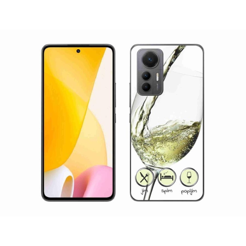 Gél tok mmCase a Xiaomi 12 Lite-hoz - borospohár fehér