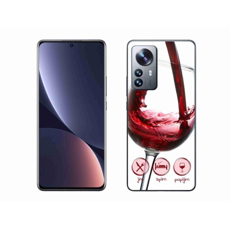 Gél tok mmCase a Xiaomi 12 Pro-hoz - borospohár piros
