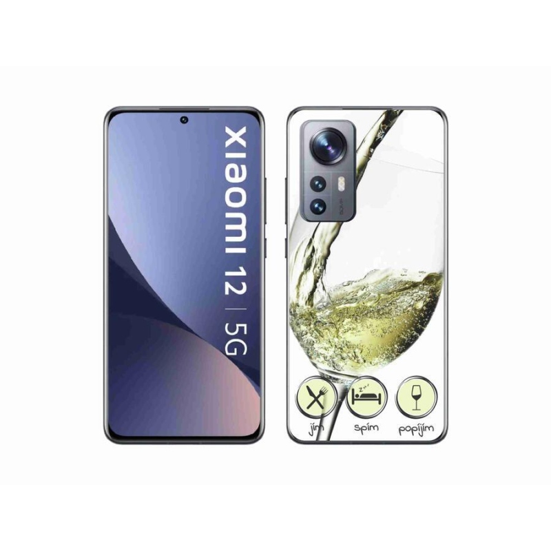Gél tok mmCase mobiltelefonhoz Xiaomi 12 - borospohár fehér