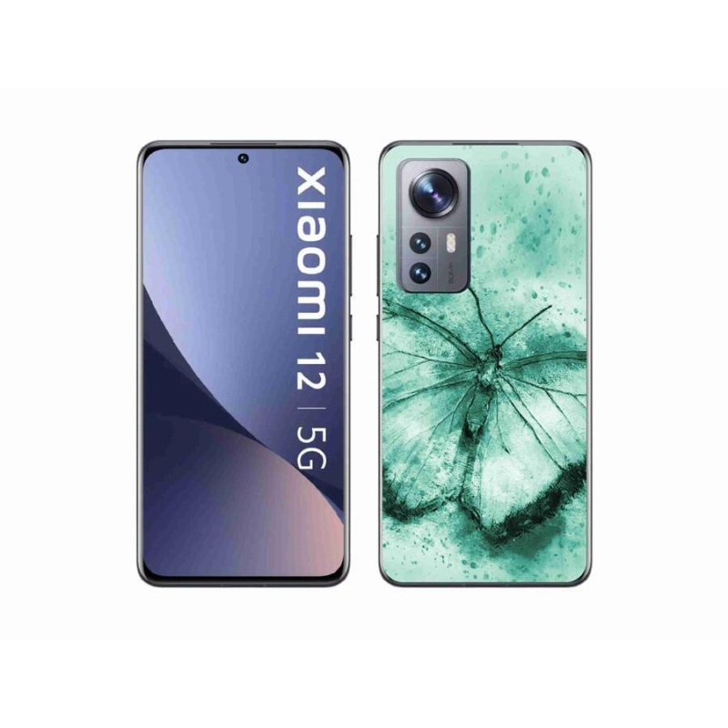 Gél tok mmCase a Xiaomi 12-hez - zöld pillangó