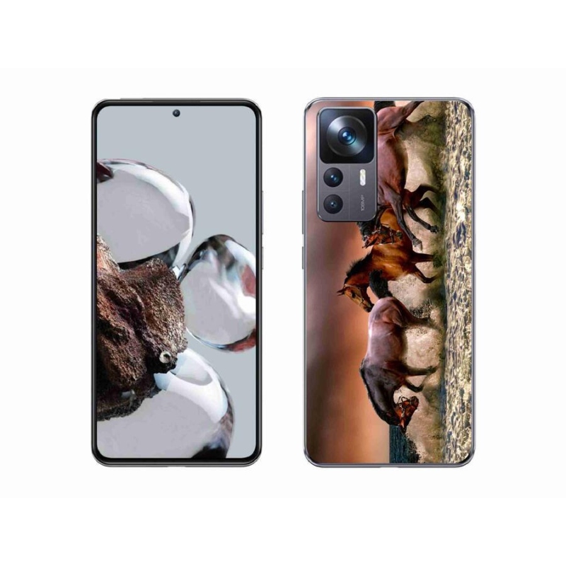 Gél tok mmCase a Xiaomi 12T Pro számára - lovak 1