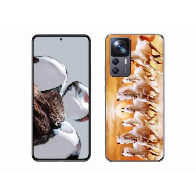 Gél tok mmCase a Xiaomi 12T Pro számára - lovak 2