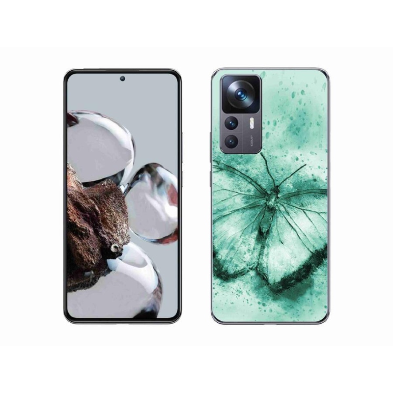 Gél tok mmCase a Xiaomi 12T Pro számára - zöld pillangó