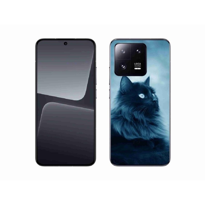 Gél tok mmCase a Xiaomi 13-hoz - fekete macska 1