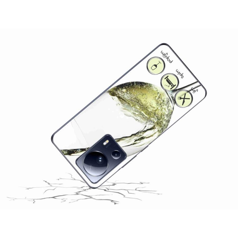 Gél tok mmCase a Xiaomi 13 Lite-hoz - borospohár fehér