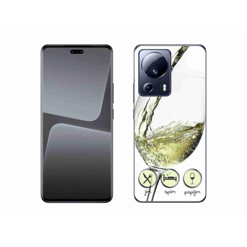 Gél tok mmCase a Xiaomi 13 Lite-hoz - borospohár fehér