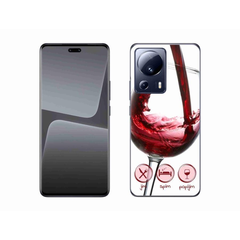 Gél tok mmCase a Xiaomi 13 Lite-hoz - borospohár piros