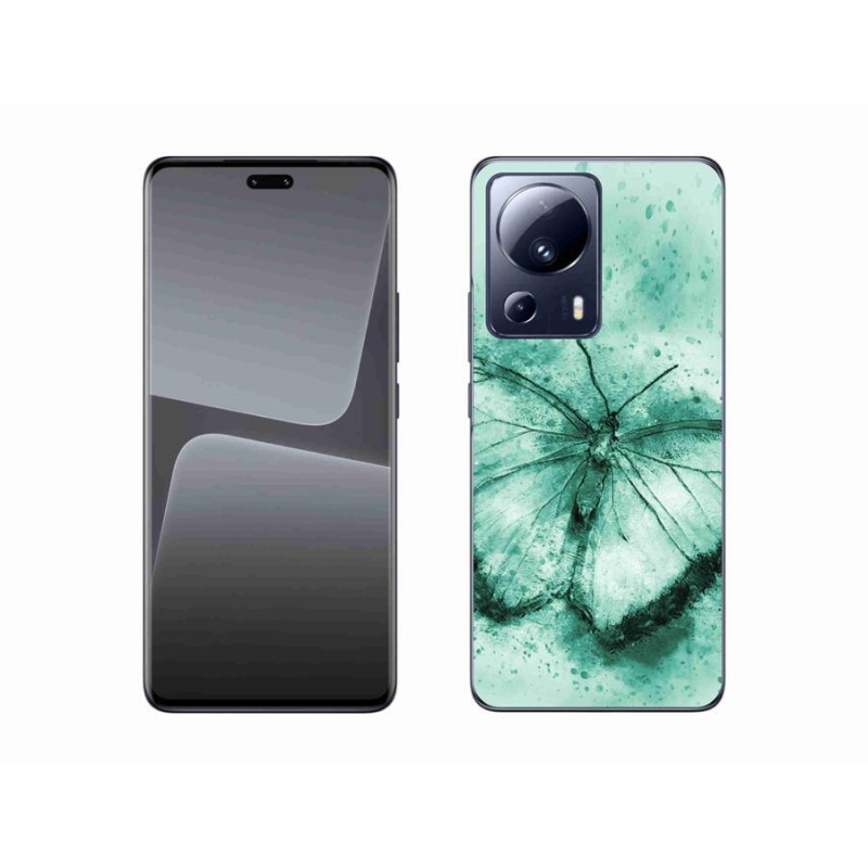 Gél tok mmCase a Xiaomi 13 Lite-hoz - zöld pillangó
