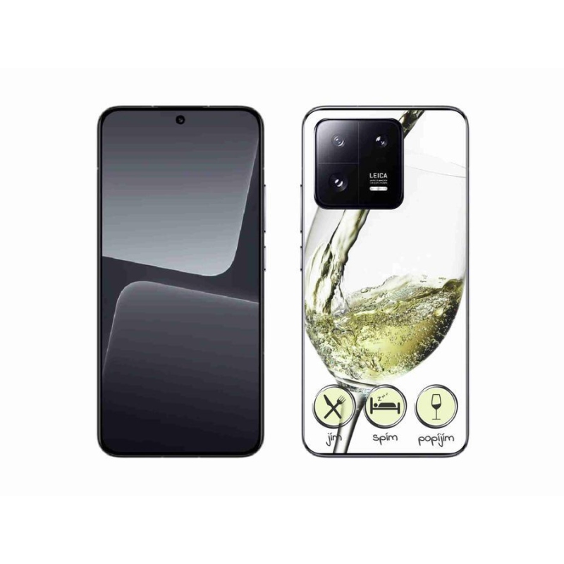 Gél tok mmCase mobil Xiaomi 13 - borospohár fehér