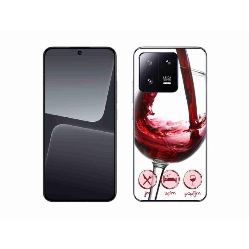 Gél tok mmCase a Xiaomi 13-hoz - borospohár piros