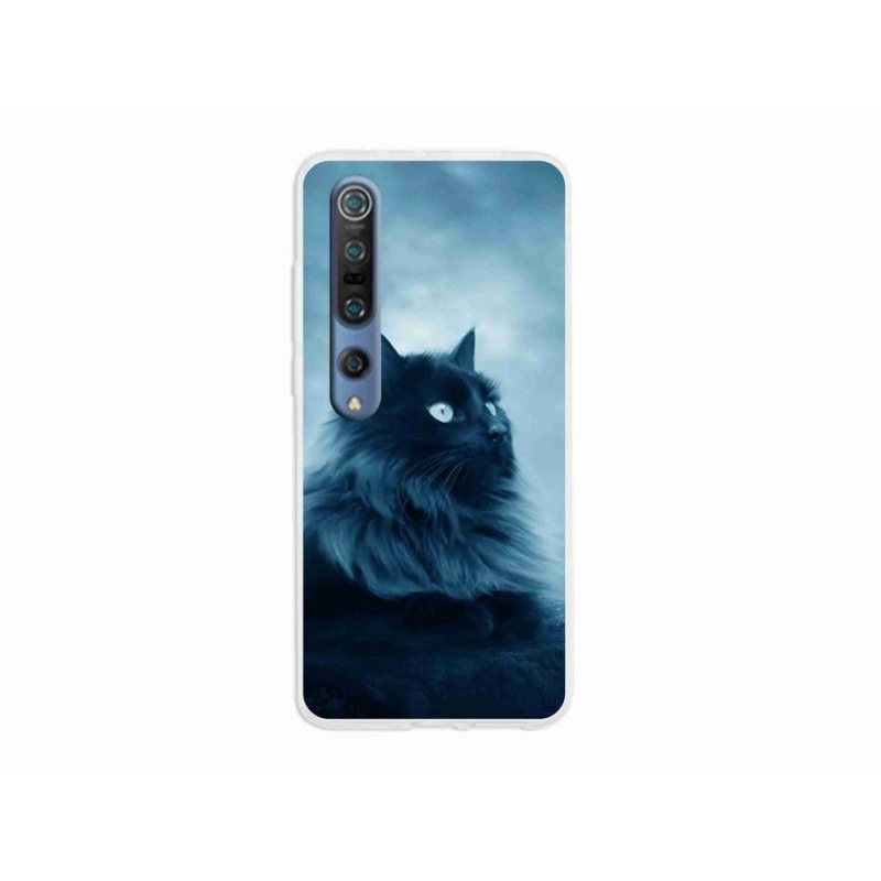 Gél tok mmCase a Xiaomi Mi 10 készülékhez - fekete macska 1