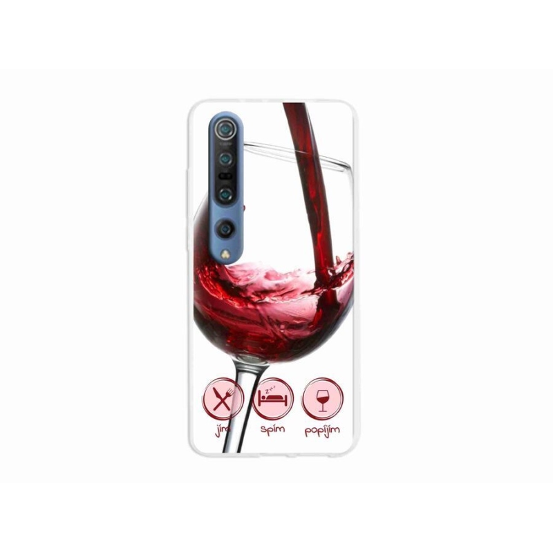 Gél tok mmCase a Xiaomi Mi 10 Pro készülékhez - borospohár piros