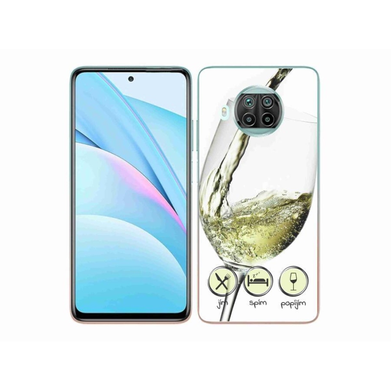 Gél tok mmCase a Xiaomi Mi 10T Lite 5G-hez - borospohár fehér