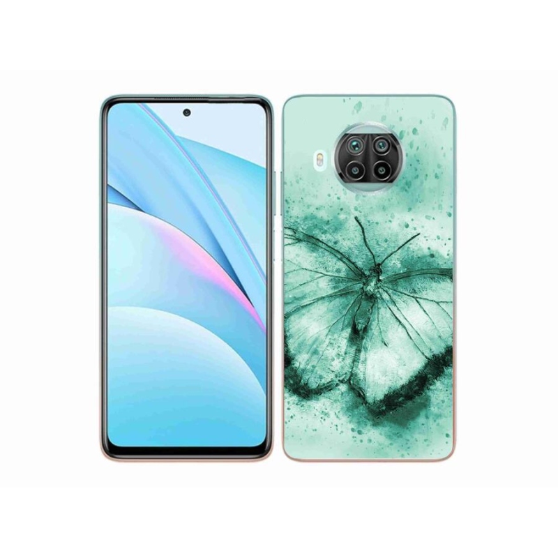Gél tok mmCase a Xiaomi Mi 10T Lite 5G számára - zöld pillangó