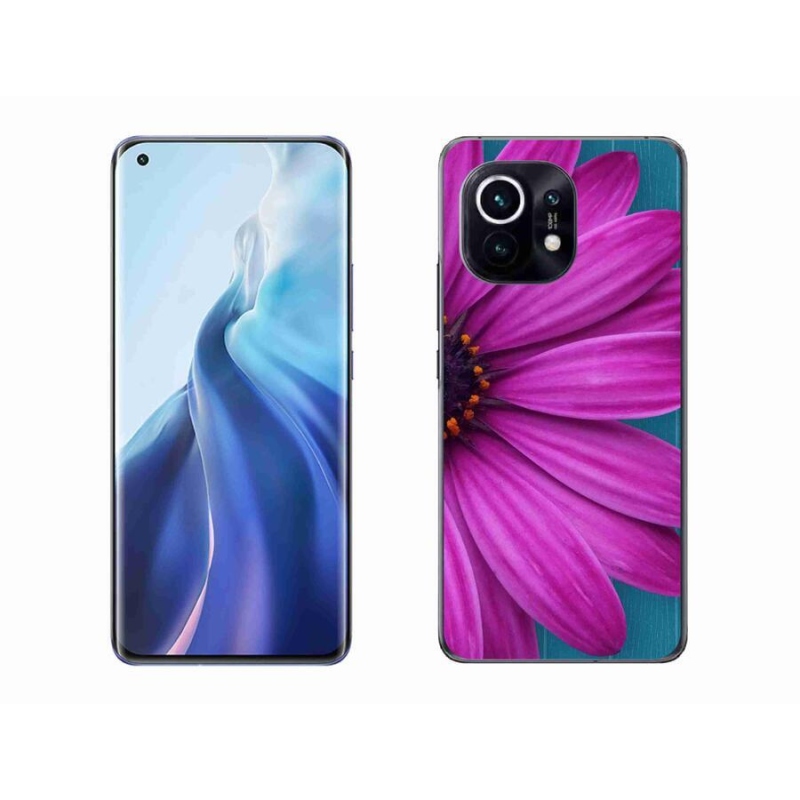 Gél tok mmCase a Xiaomi Mi 11-hez - lila százszorszép