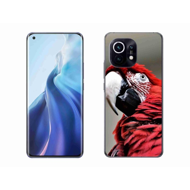 Gél tok mmCase a Xiaomi Mi 11-hez - papagáj ara piros