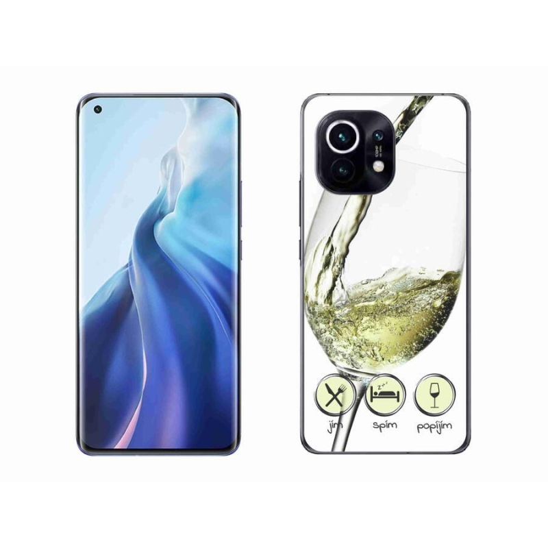 Gél tok mmCase a Xiaomi Mi 11-hez - borospohár fehér