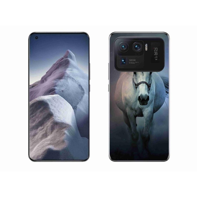 Gél tok mmCase a Xiaomi Mi 11 Ultra számára - futó fehér ló