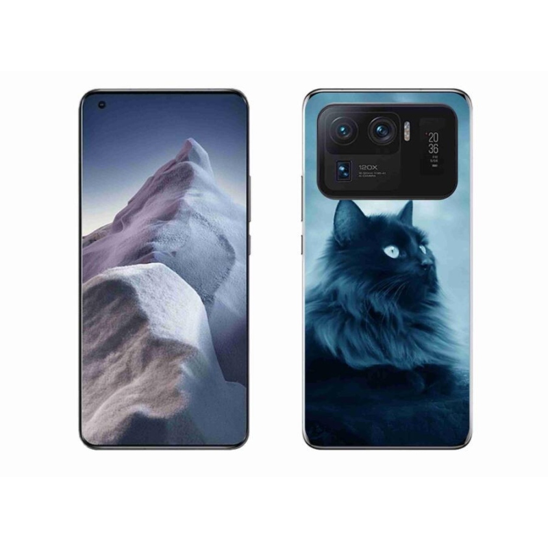 Gél tok mmCase a Xiaomi Mi 11 Ultra számára - fekete macska 1