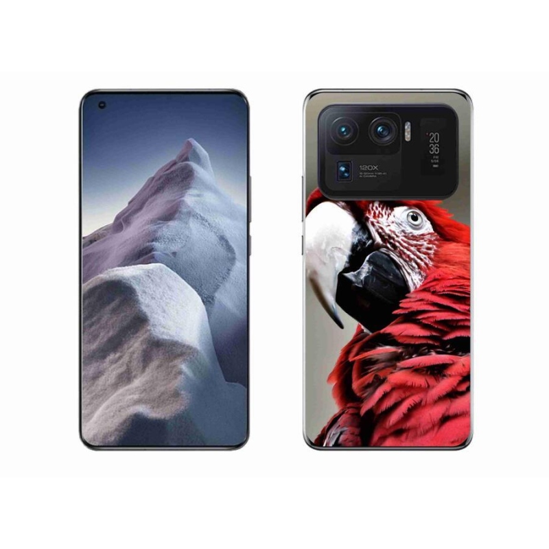 Gél tok mmCase a Xiaomi Mi 11 Ultra készülékhez - papagáj ara piros
