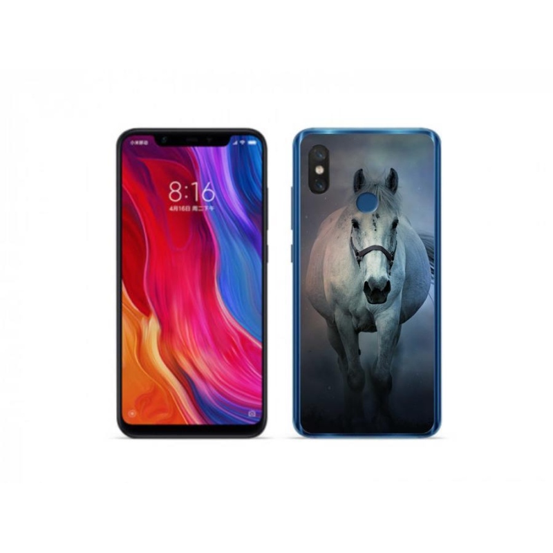 Gél tok mmCase a Xiaomi Mi 8-hoz - futó fehér ló
