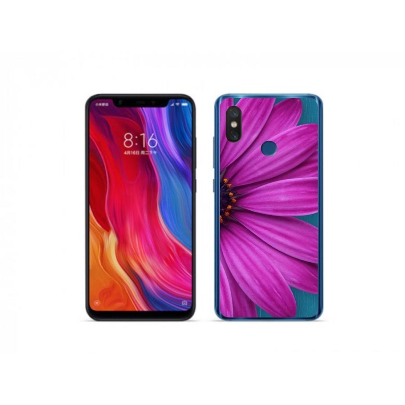 Gél tok mmCase a Xiaomi Mi 8-hoz - lila margaréta