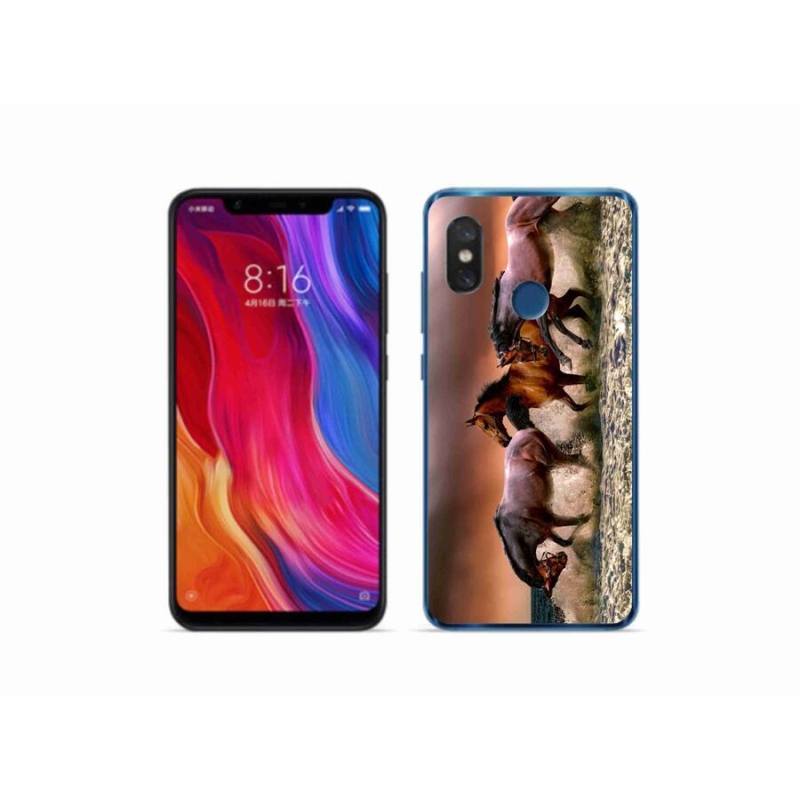 Gél tok mmCase a Xiaomi Mi 8-hoz - lovak 1