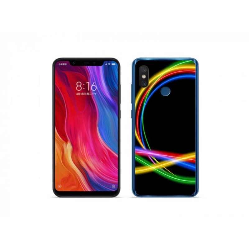 Gél tok mmCase a Xiaomi Mi 8-hoz - neon körök