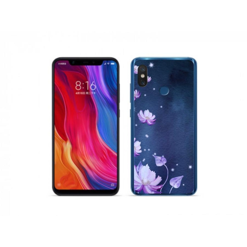 Gél tok mmCase a Xiaomi Mi 8-hoz - hulló virágok