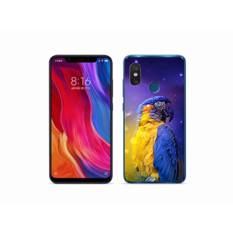Gél tok mmCase a Xiaomi Mi 8 készülékhez - papagáj ara 1