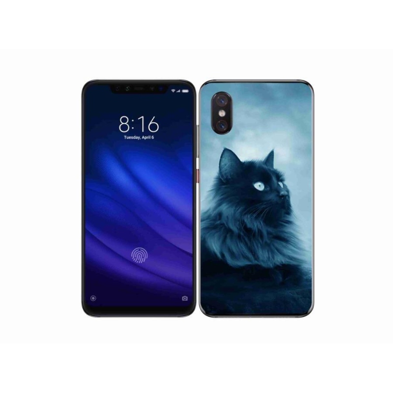 Zselés tok mmCase a Xiaomi Mi 8 Pro-hoz - fekete macska 1