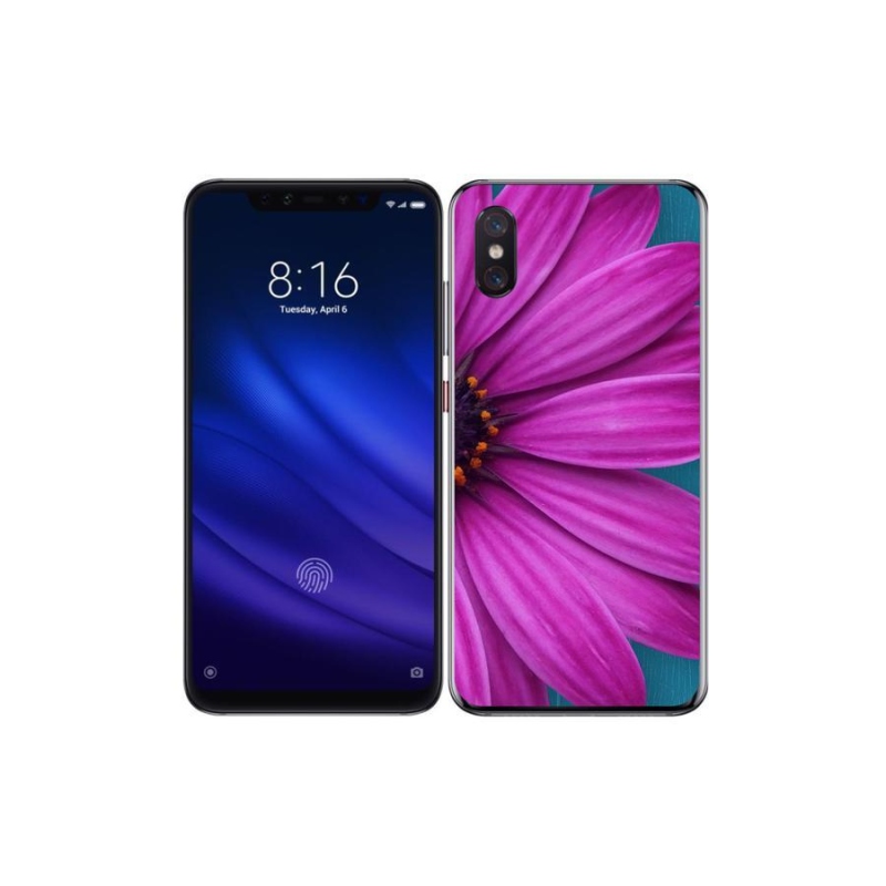 Gél tok mmCase a Xiaomi Mi 8 Pro készülékhez - lila margaréta