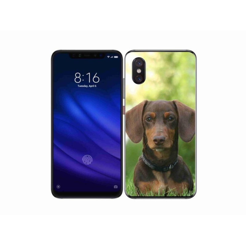 Gél tok mmCase a Xiaomi Mi 8 Pro-hoz - barna tacskó